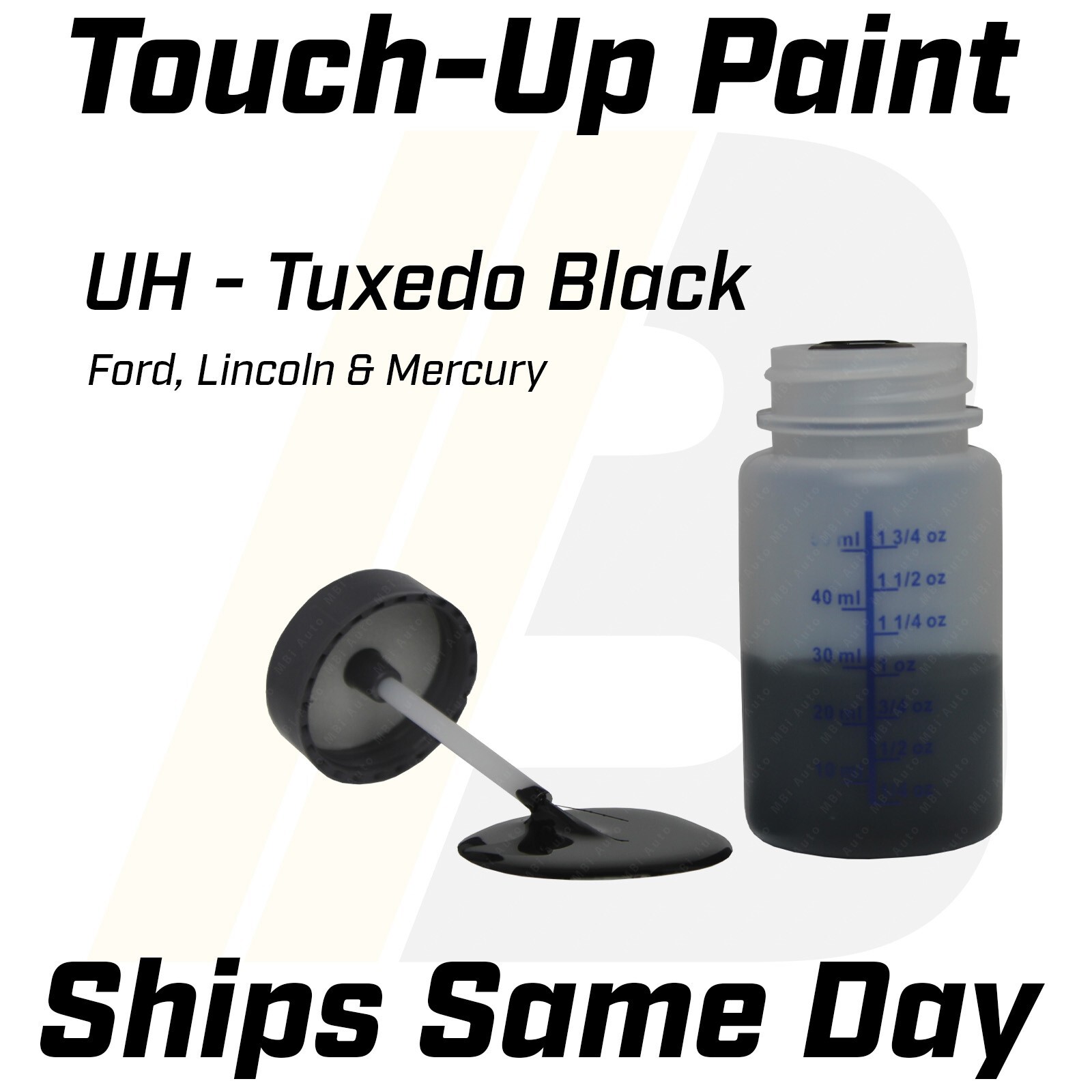 UH Tuxedo Black – 1 Oz Touch Up Paint Kit w/ Brush for Ford Lincoln Mercury