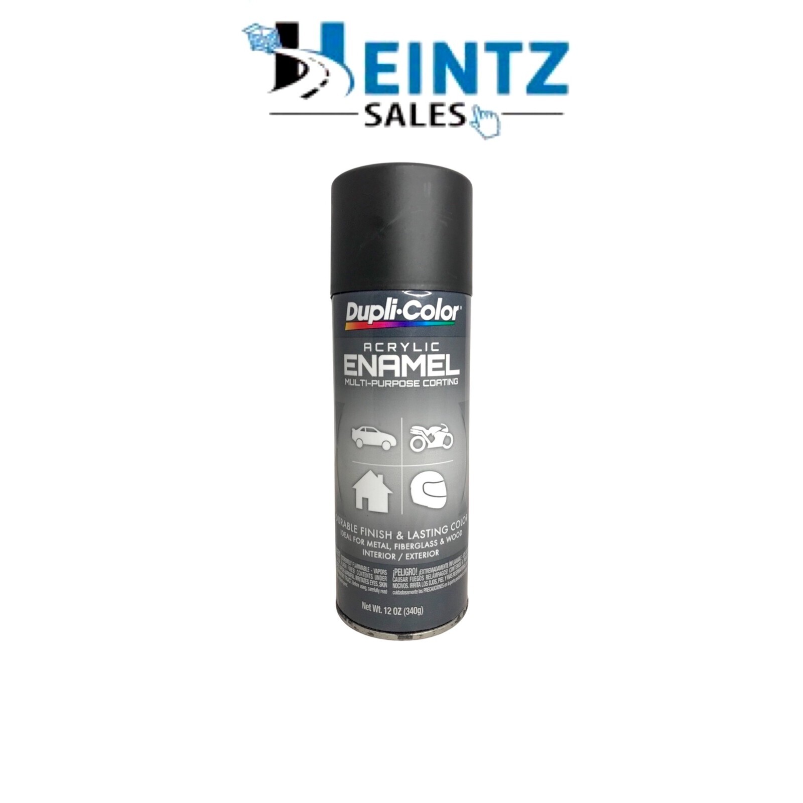 Duplicolor DA1603 Semi-Gloss Black Multi-Purpose Acrylic Enamel Paint