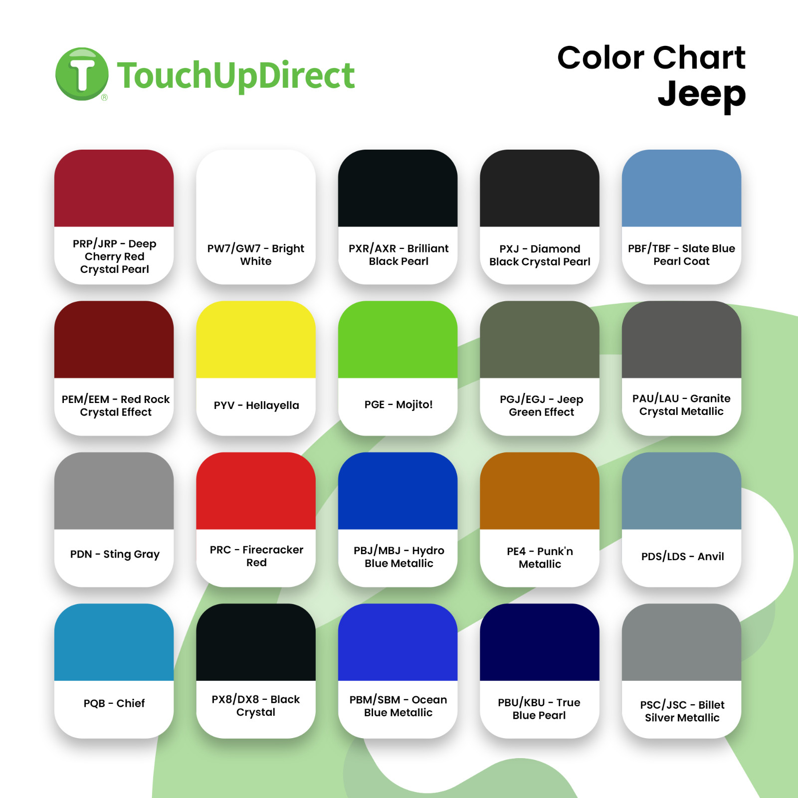 Jeep Touch Up Paint by TouchUpDirect – Brush or Spray Paint – Choose a Color