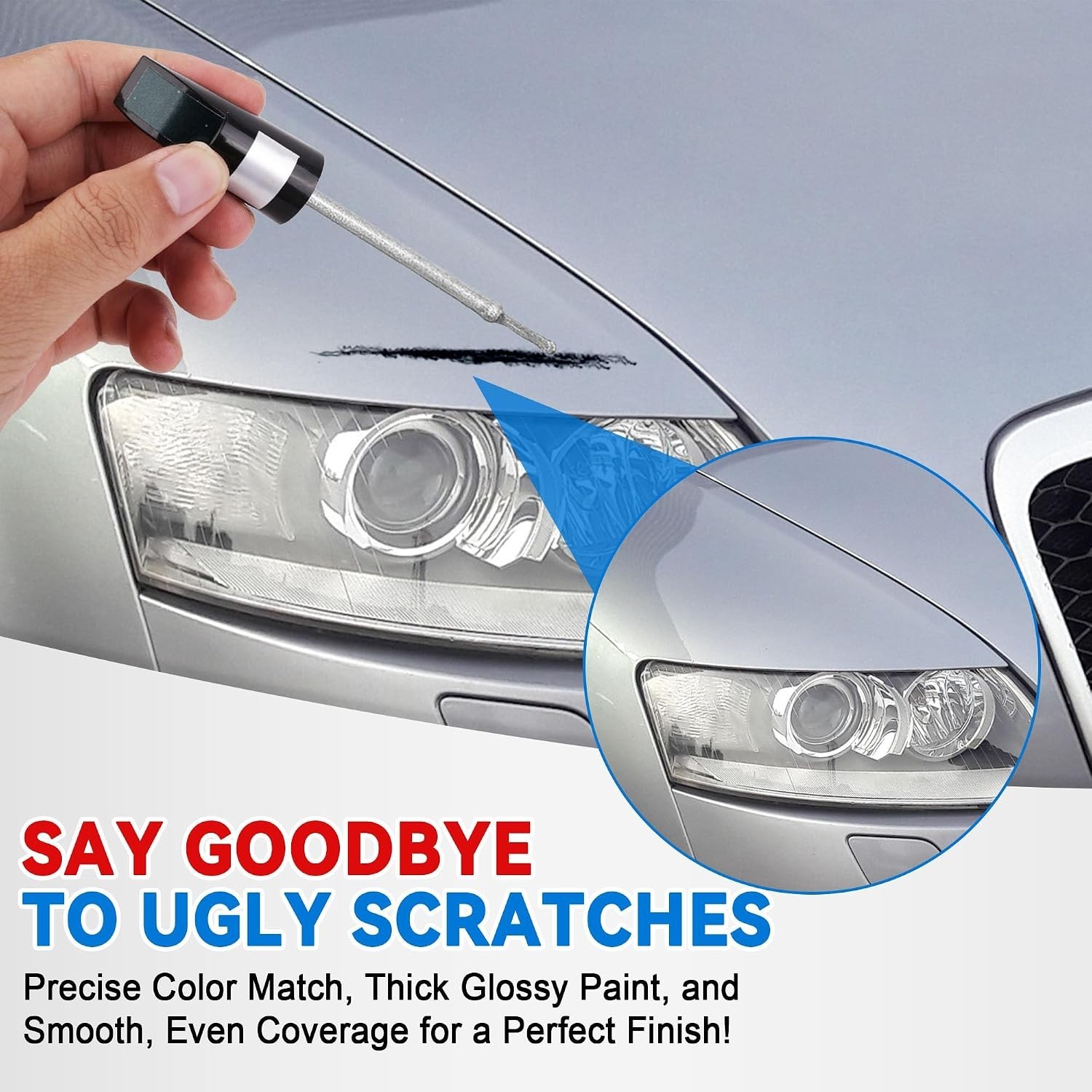 Touch Up Paint for Cars, Silver Car Paint Touch Up Pen, Car Paint Scratch Rep…