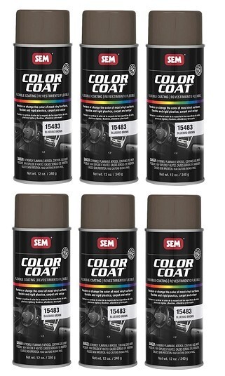 SEM 15483 Color Coat Bluebird Brown Spray Paint Aerosol Can 12 oz. (6 Cans)