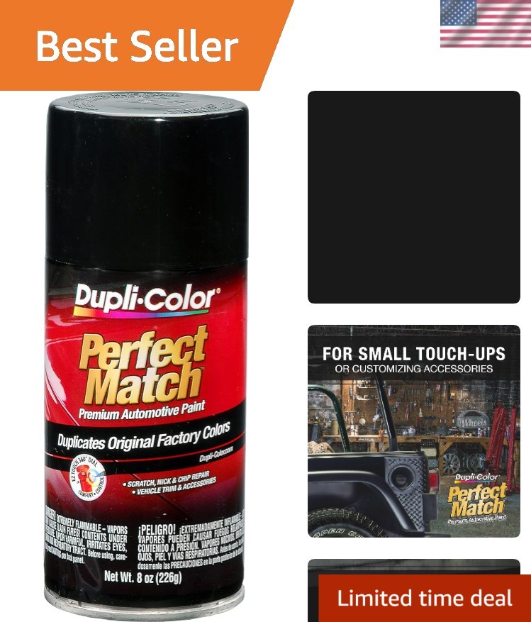 8 Oz Dupli-Color Universal Black Aerosol – Perfect Match for Vehicle Restoration
