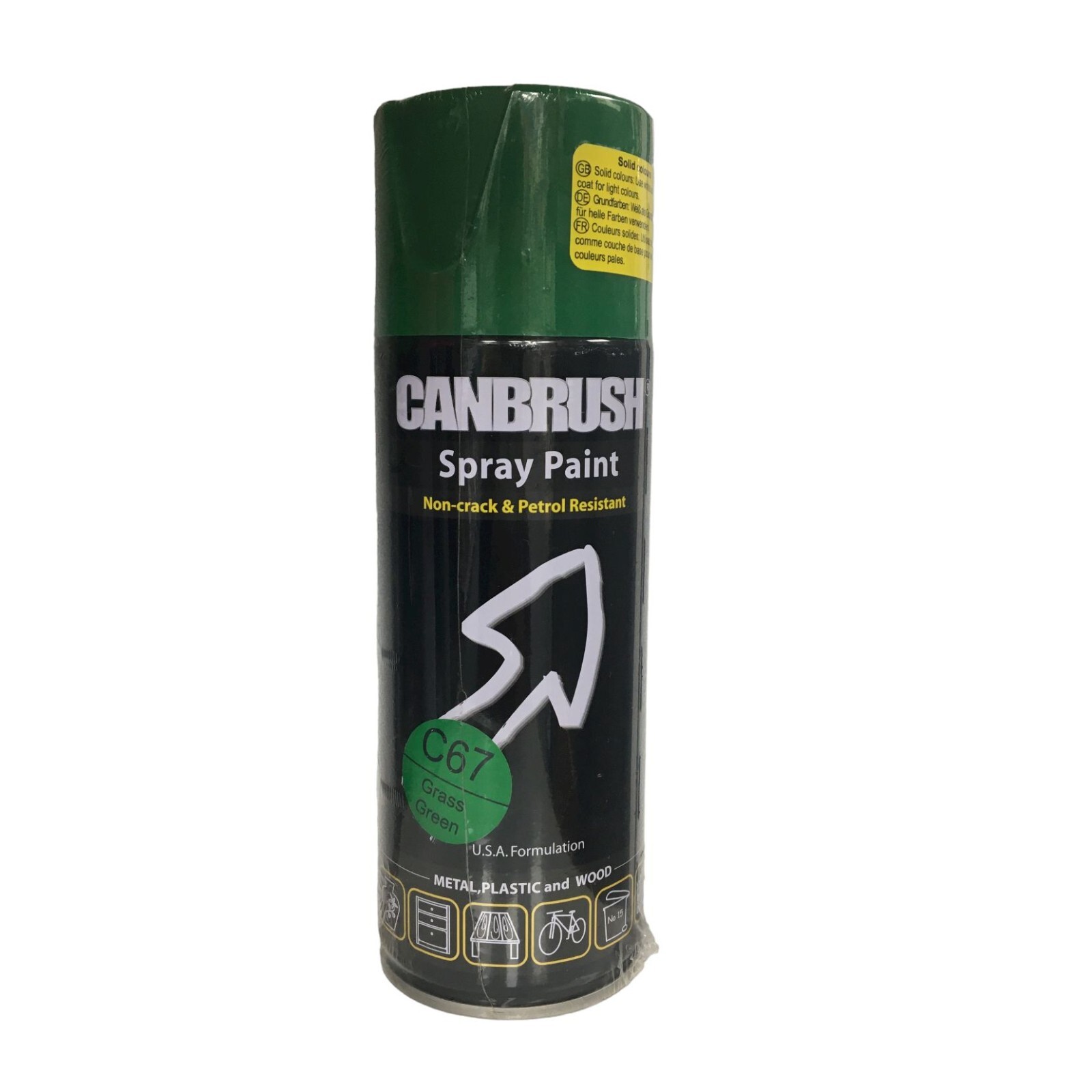 Canbrush C67 Grass Green Spray Paint for Metal, Plastic and Wood 400ml