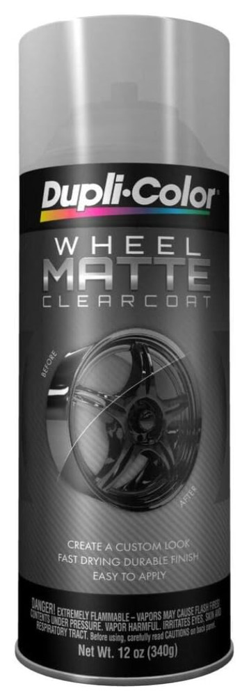 Wheels Black Spray Paint Rims Steel Metal Aluminum Plastic + Matte Clear Coating