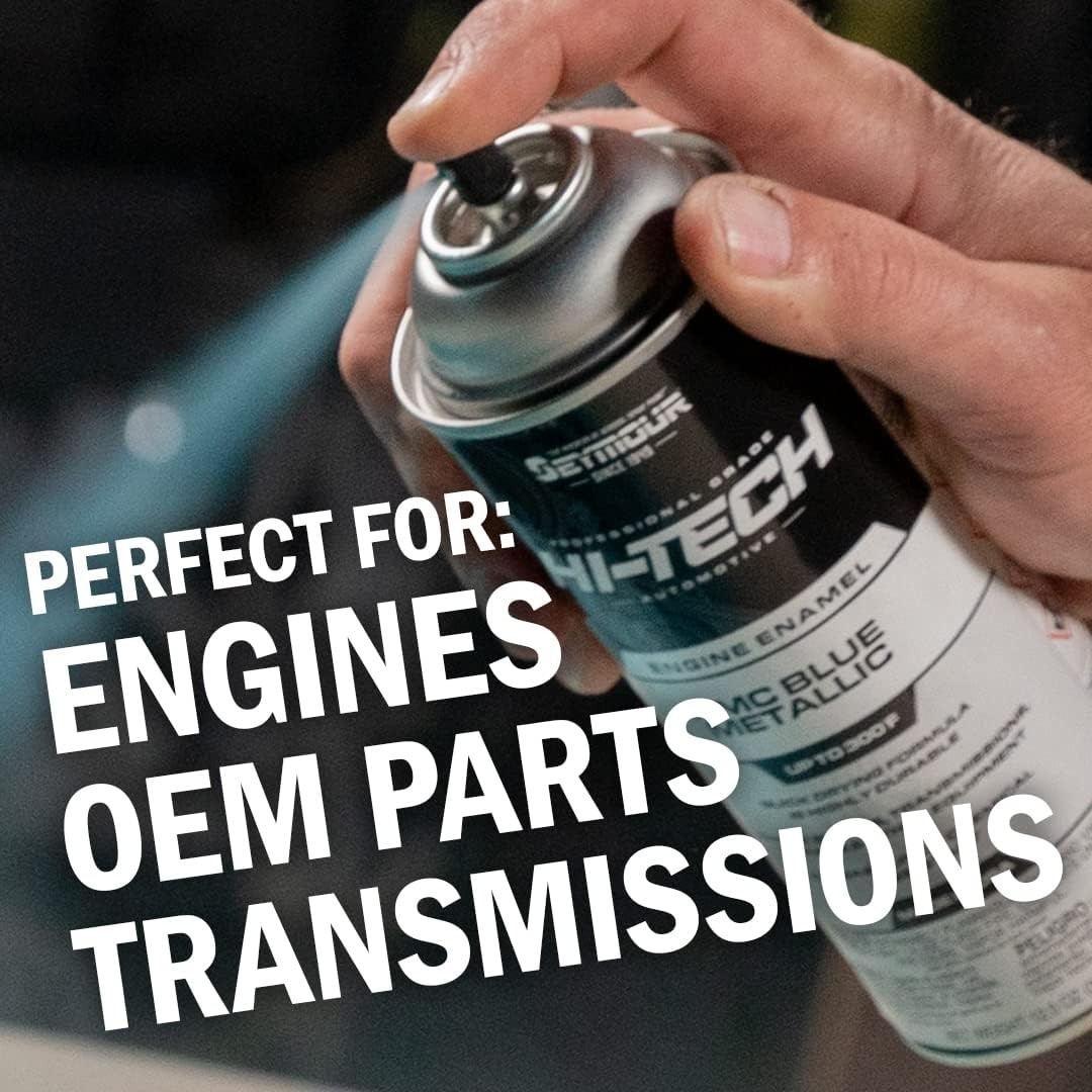 Metallic Blue Engine Blocks Restore Spray Paint + Gloss Clear Coating 2 Cans