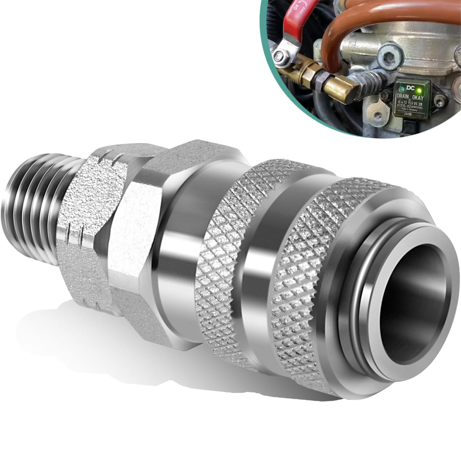 Coupler Fitting for Detroit Diesel S60 for OTC 5869-1 & J-47912-QC Fuel System
