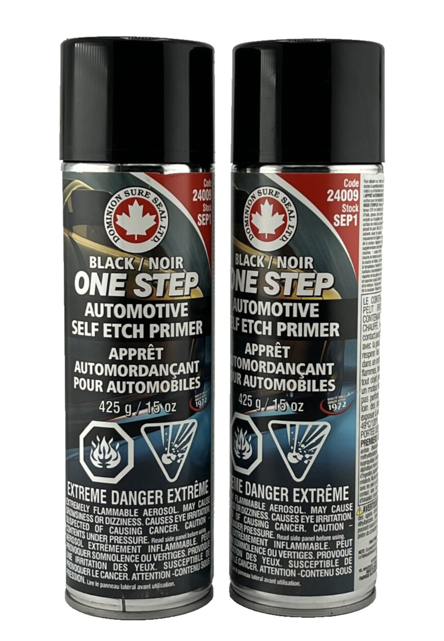 Dominion Sure Seal 24009 High Build Self-Etch Black Aerosol Primer (2pack)
