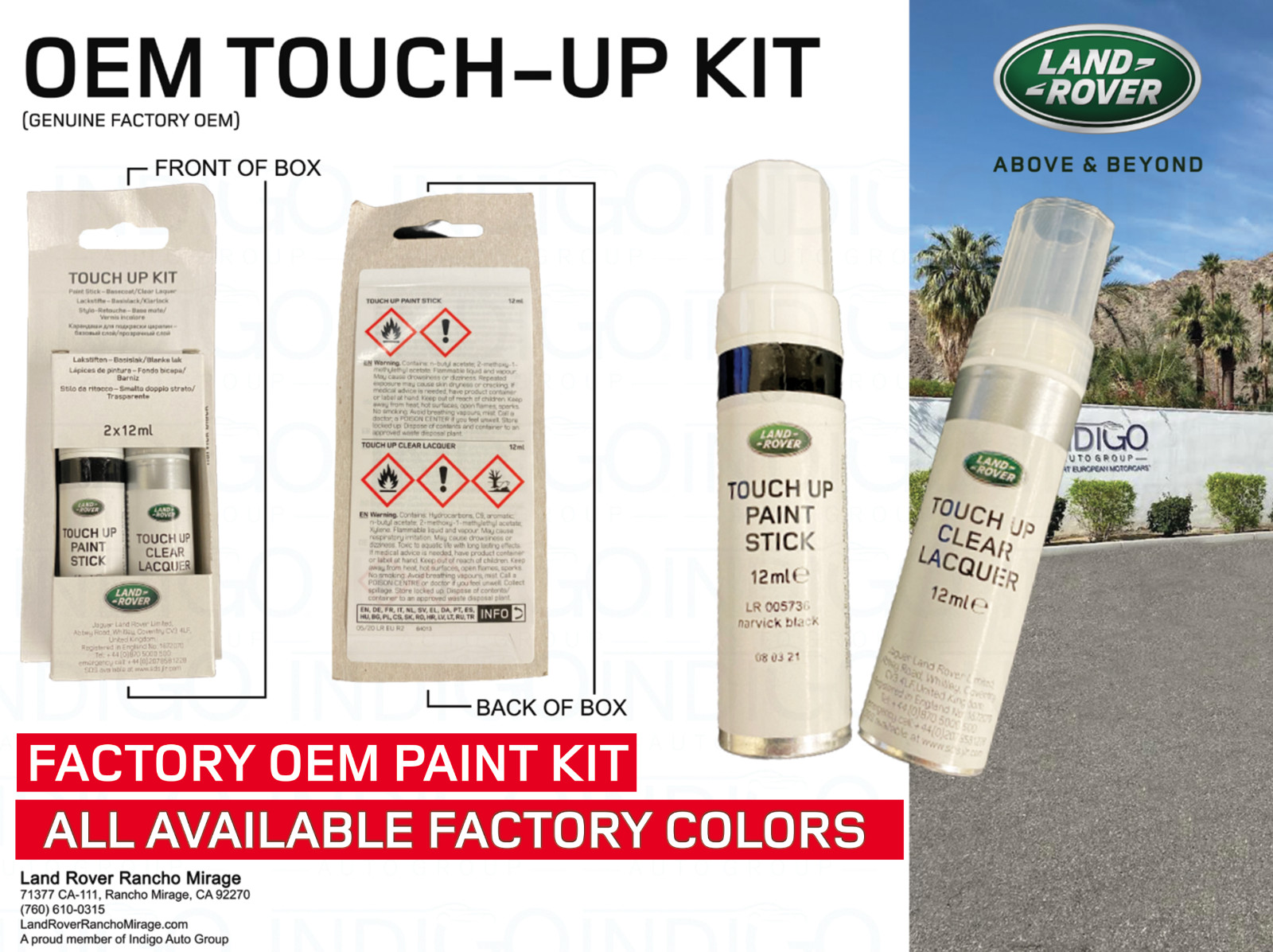 Land Range Rover Rover Touch Up Paint PEN (Pick Your Factory Paint Color) OEM