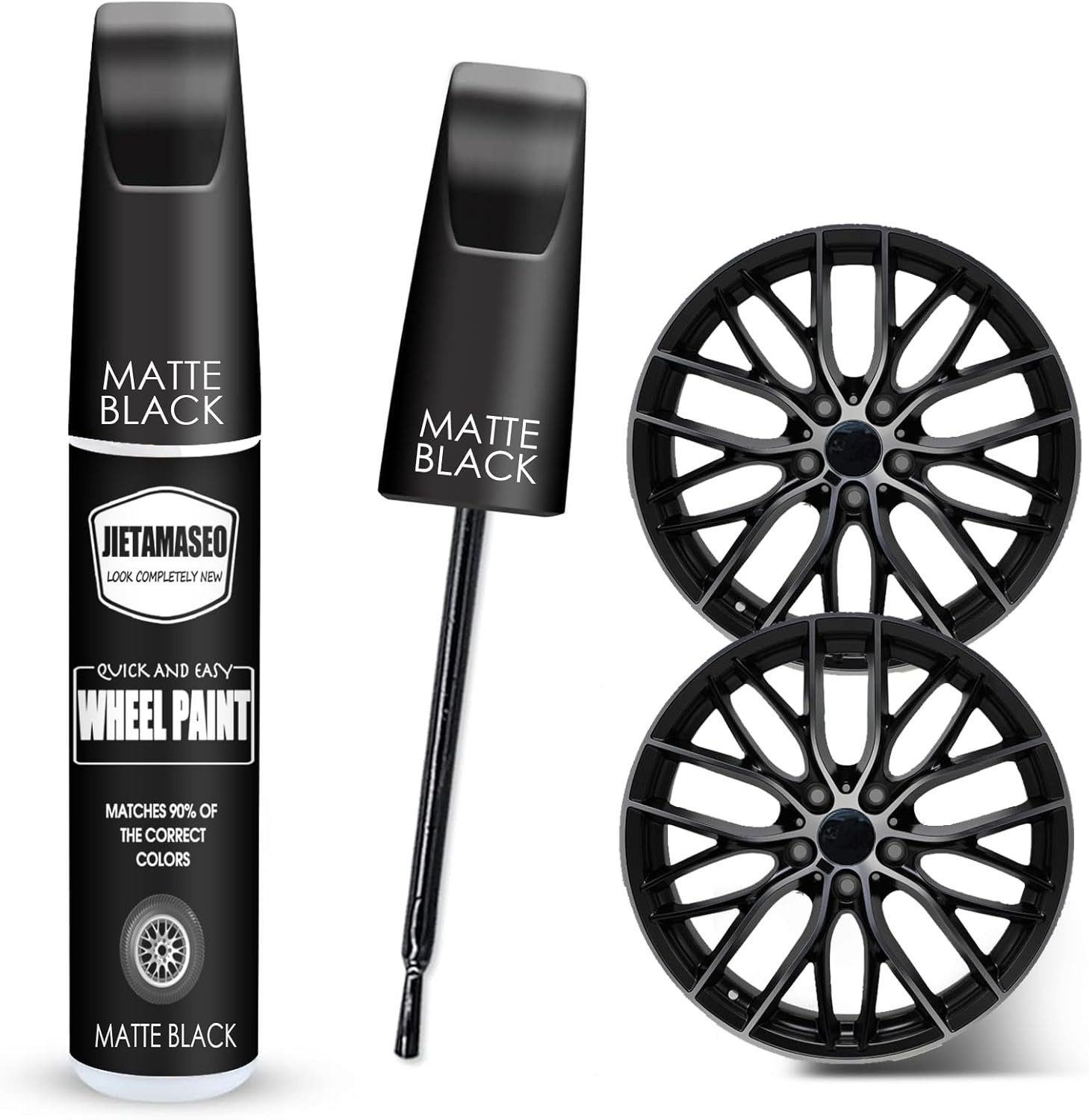 Professional-Grade Matte Black Rim Repair Kit – Rust Resistant & Easy Use
