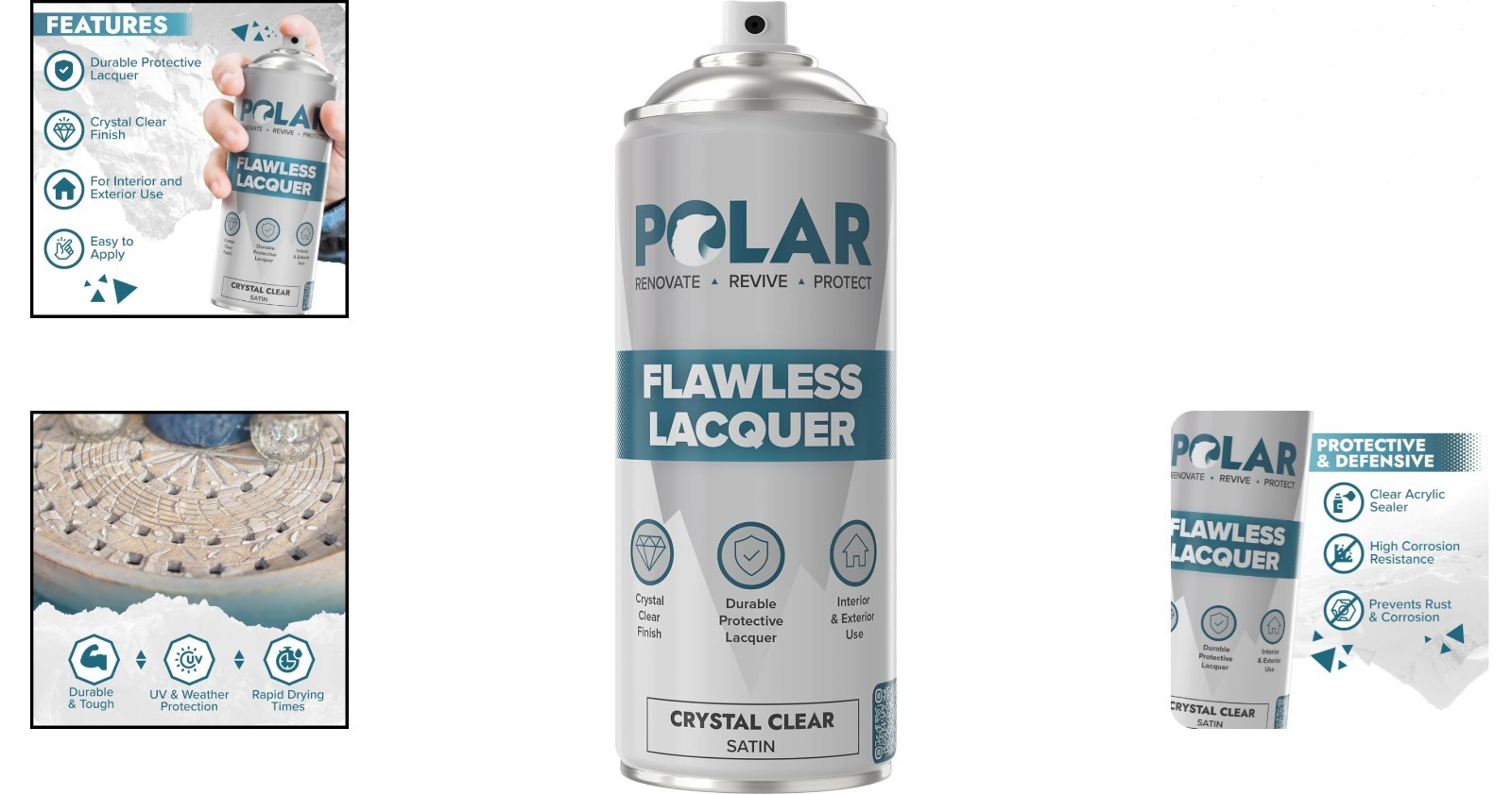 UV Resistant Clear Lacquer Spray – 400ml for Wood, Metal, Plastic & Ceramic