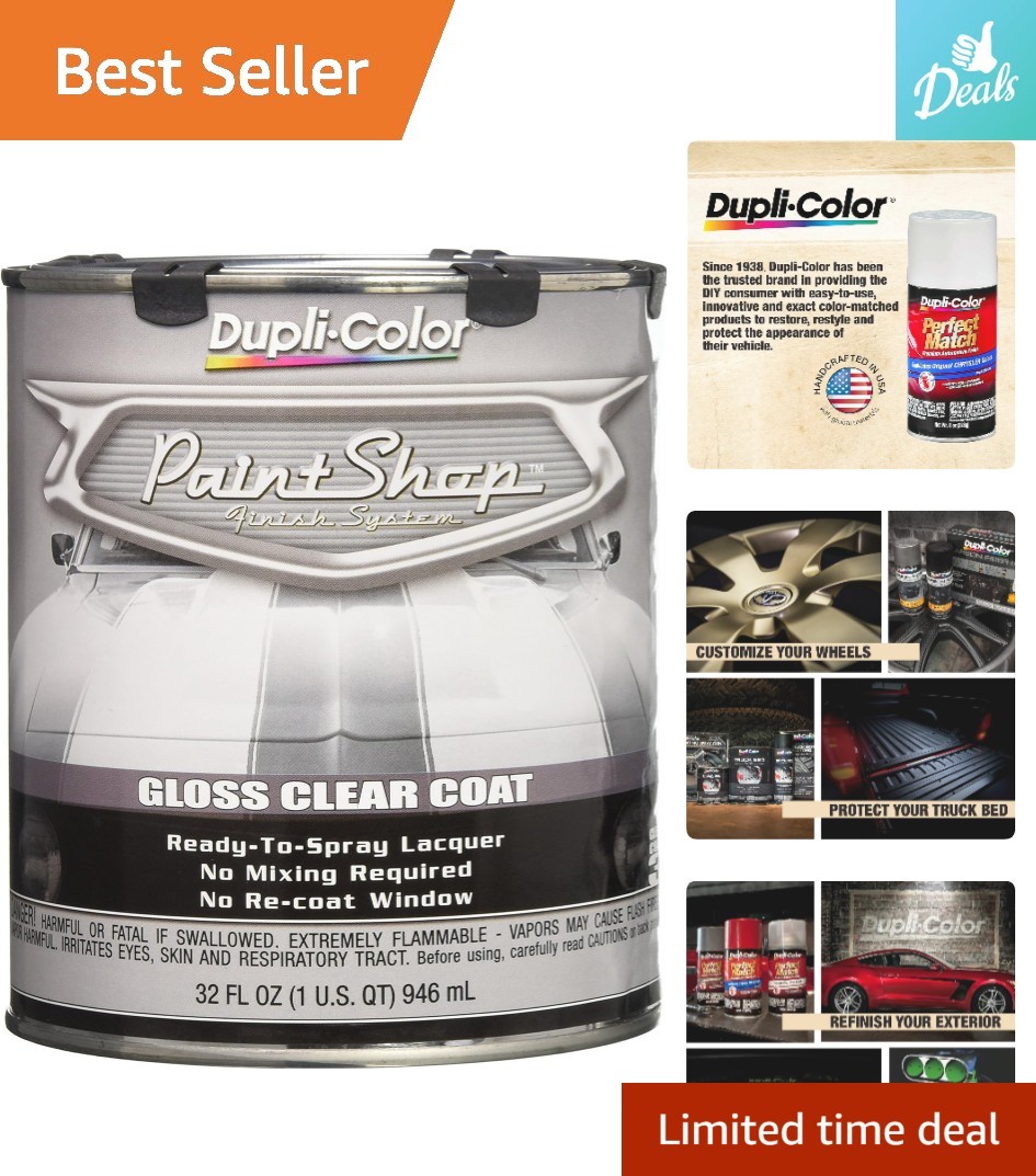 Professional 32 oz Automotive Paint Shop Finish System – Gloss Clear Coat