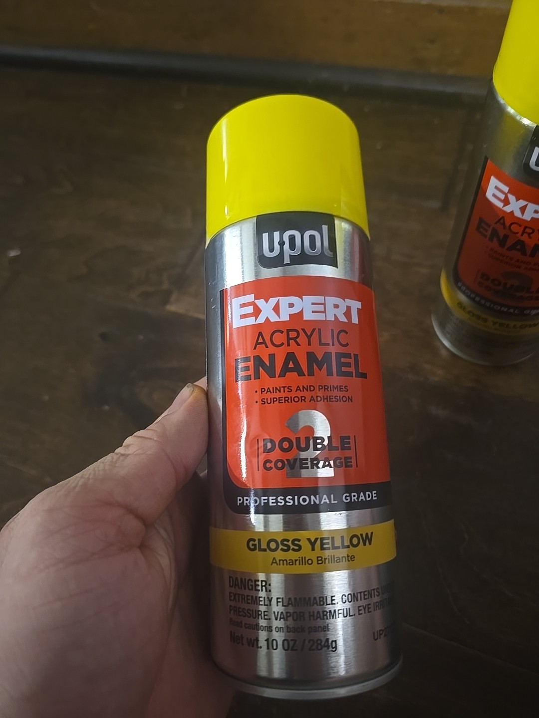 2x UPOL PREMIUM GLOSS YELLOW SPRAY PAINT UP2707 EXPERT ACRYLIC ENAMEL 10oz