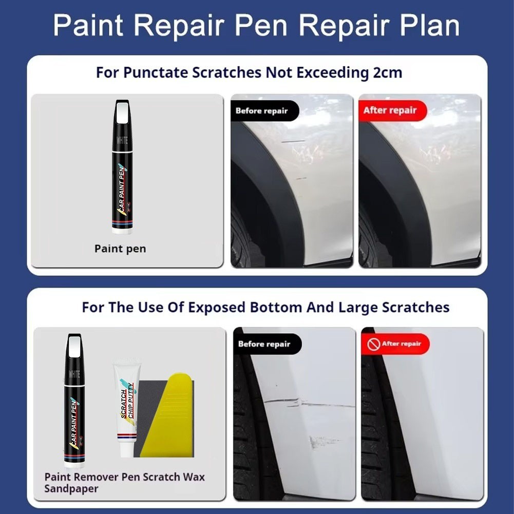 Touch Up Paint Pen for Car For Scratches Chips Repair 12ml for multi Color
