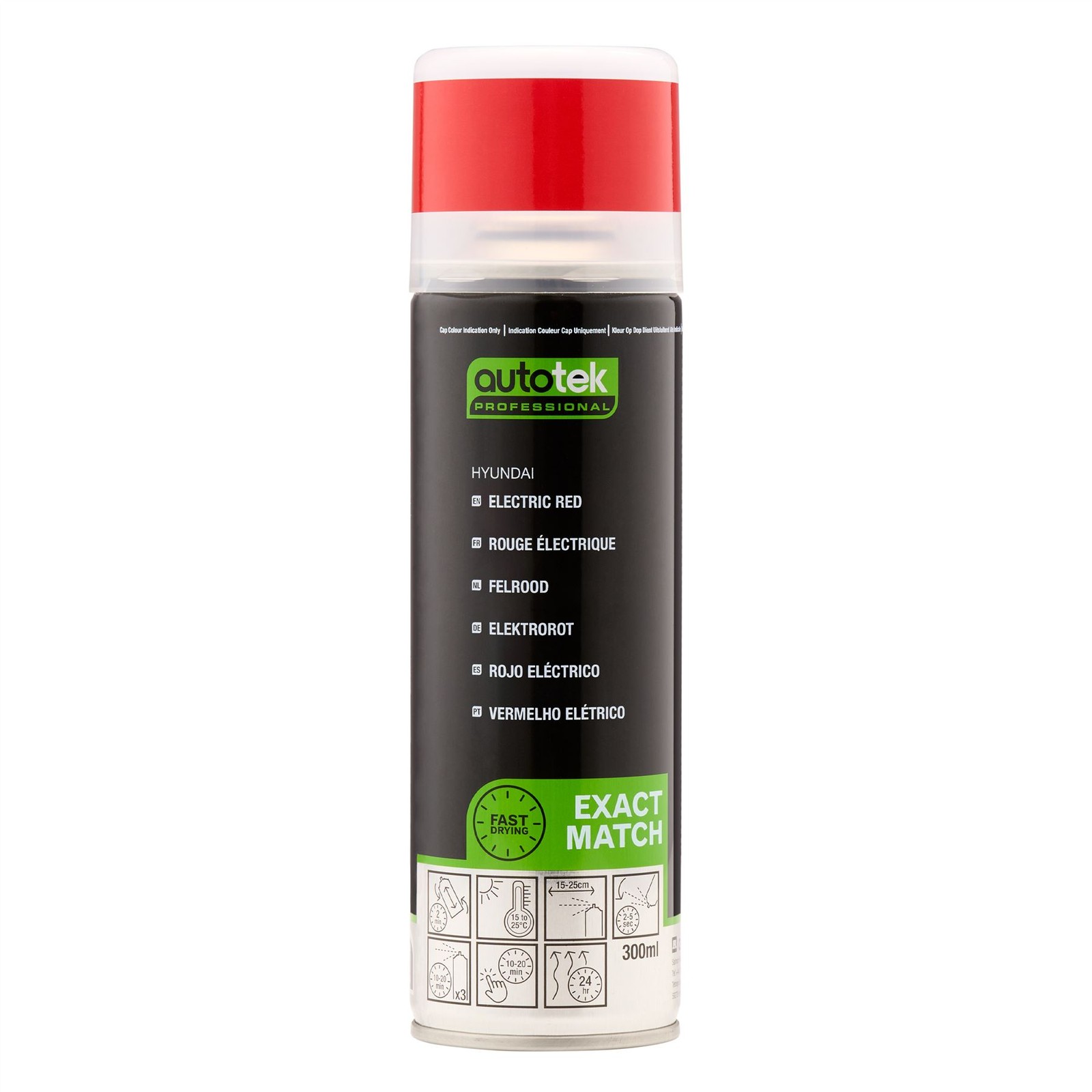 Autotek Exact Match Fast Drying Aerosol Spray Paint Hyundai Electric Red 10.14oz