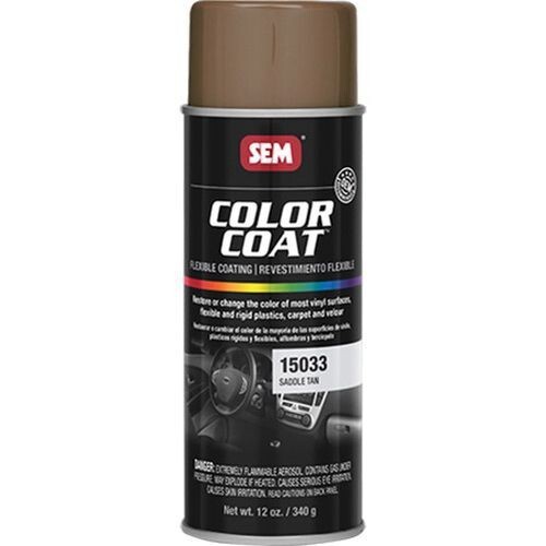 SEM COLOR COAT SADDLE TAN Vinyl Spray Auto Paint 12 oz. SEM 15033