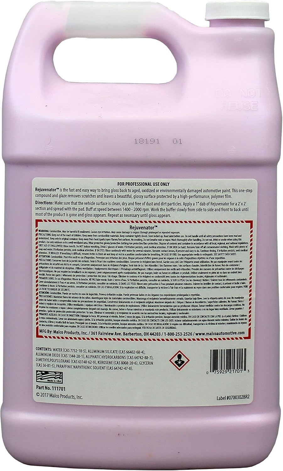 Restorative Auto Paint Rejuvenator – 1 Gal, Scratch Repair, Deep Gloss