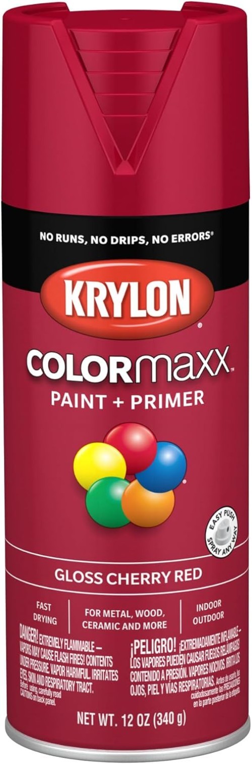 ColorMaxx 12 Oz. Gloss Cherry Red Spray Paint – Fast Dry & Rust Resistant