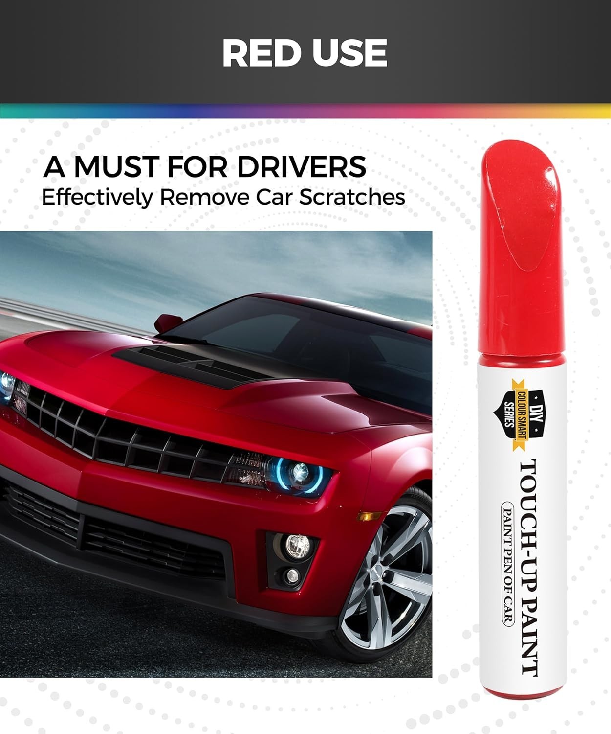 Red Touch Up Paint Pen – Waterproof & Rust Resistant Car Scratch Repair