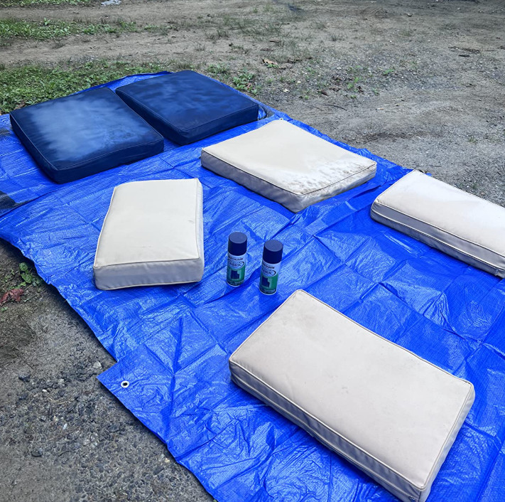 Navy Fabric Spray Paint Indoor/Outdoor Furniture Cushions Pillow Restore Coating
