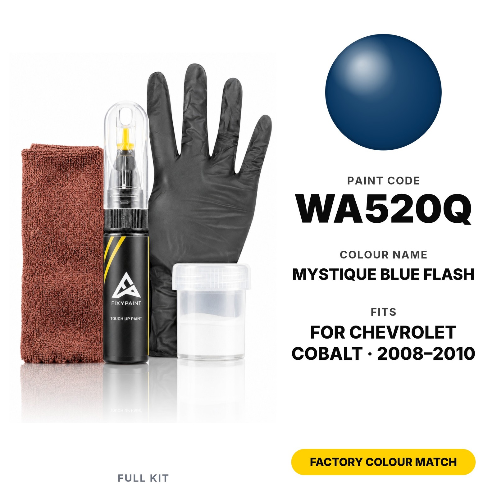 Touch Up Paint For Chevrolet Cobalt WA520Q Mystique Blue Flash Full Kit Ute Fix