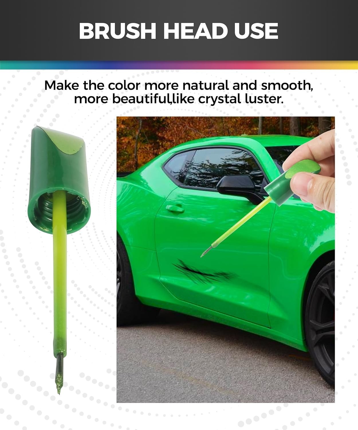 Compact Green Car Touch Up Paint Pen for Minor Scratch and Rust Protection