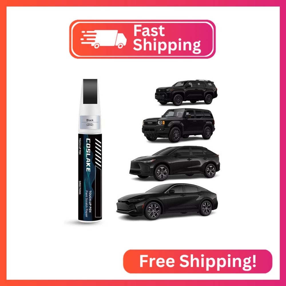 COSLAKE Car Touch Up Paint(Black(202)) for Toyota, Car Paint Scratch Repair Kit,