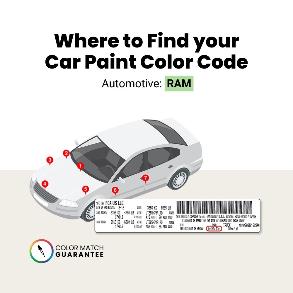 Ram Touch Up Paint by TouchUpDirect – Brush or Spray Paint – Choose Your Color