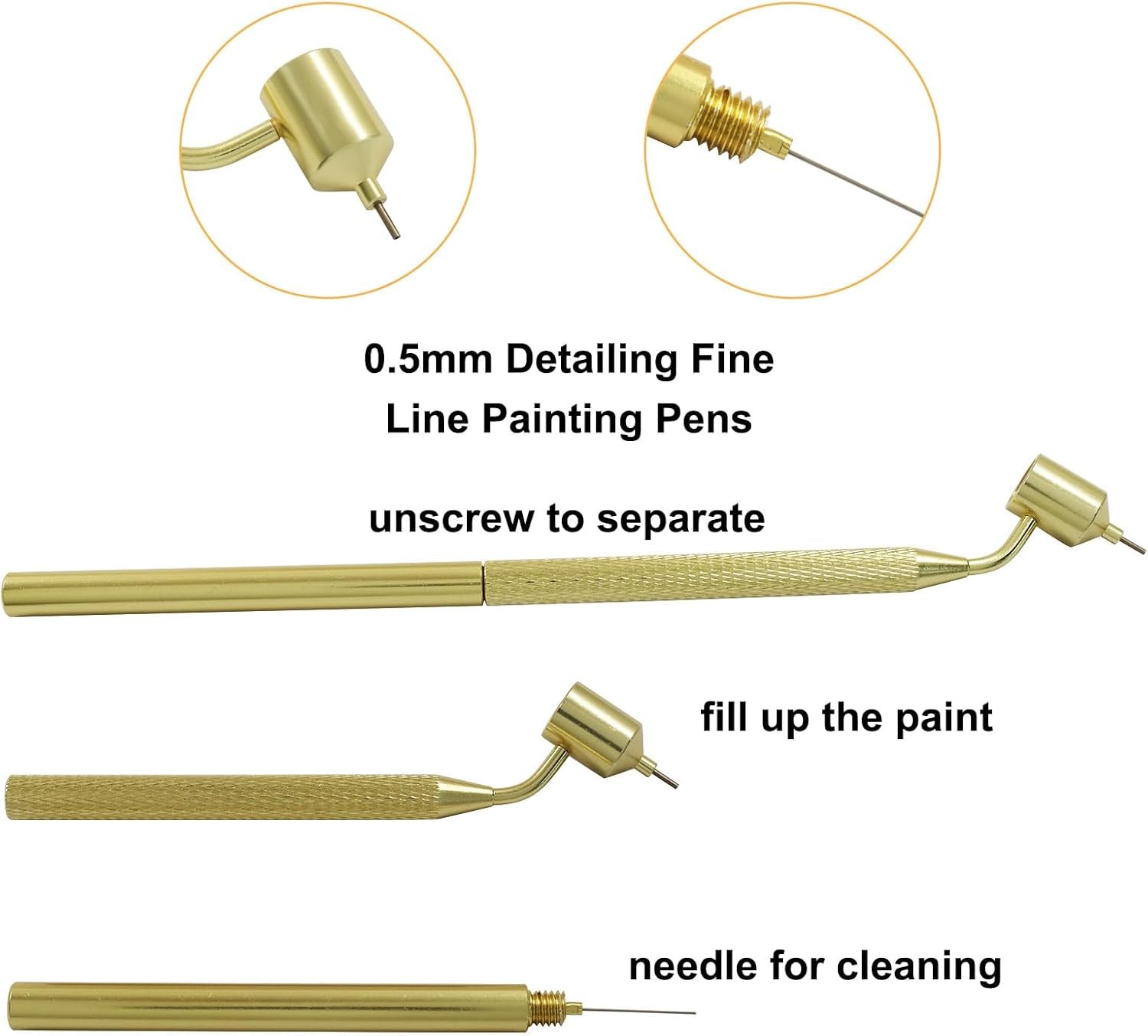 0.5mm Vehicle Detailing Fine Line Painting Writer, Car Touch Up Paint Pen Repair