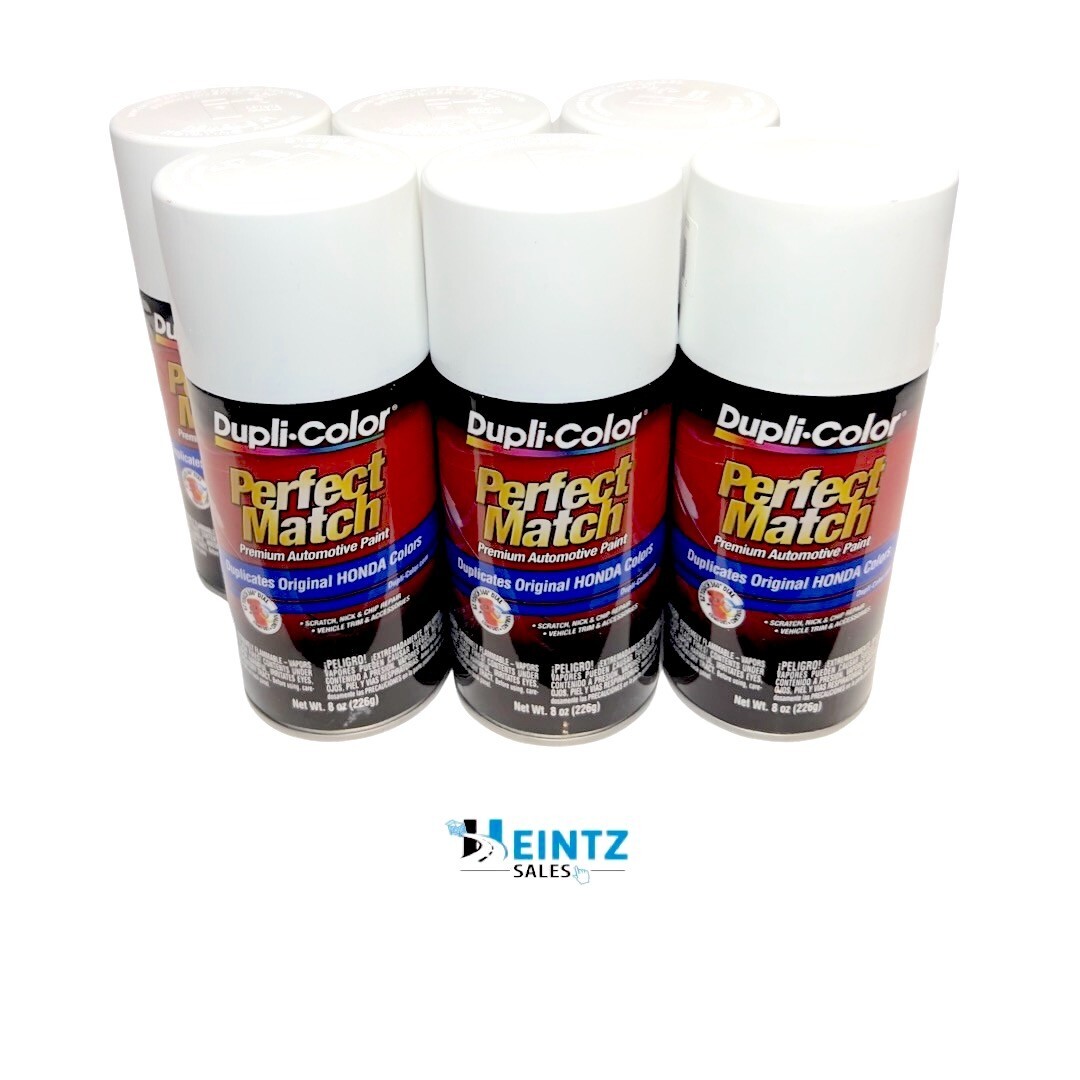 Duplicolor BHA0978 Perfect Match Honda Taffeta White NH578 8oz Aerosol – 6 PACK