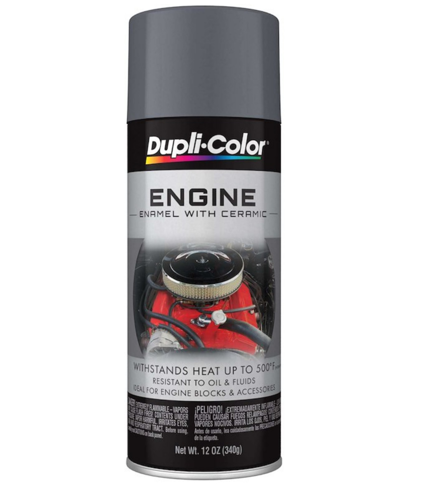 Dupli-Color Engine Enamel Spray Paint with Ceramic 12 Ounce – Gray