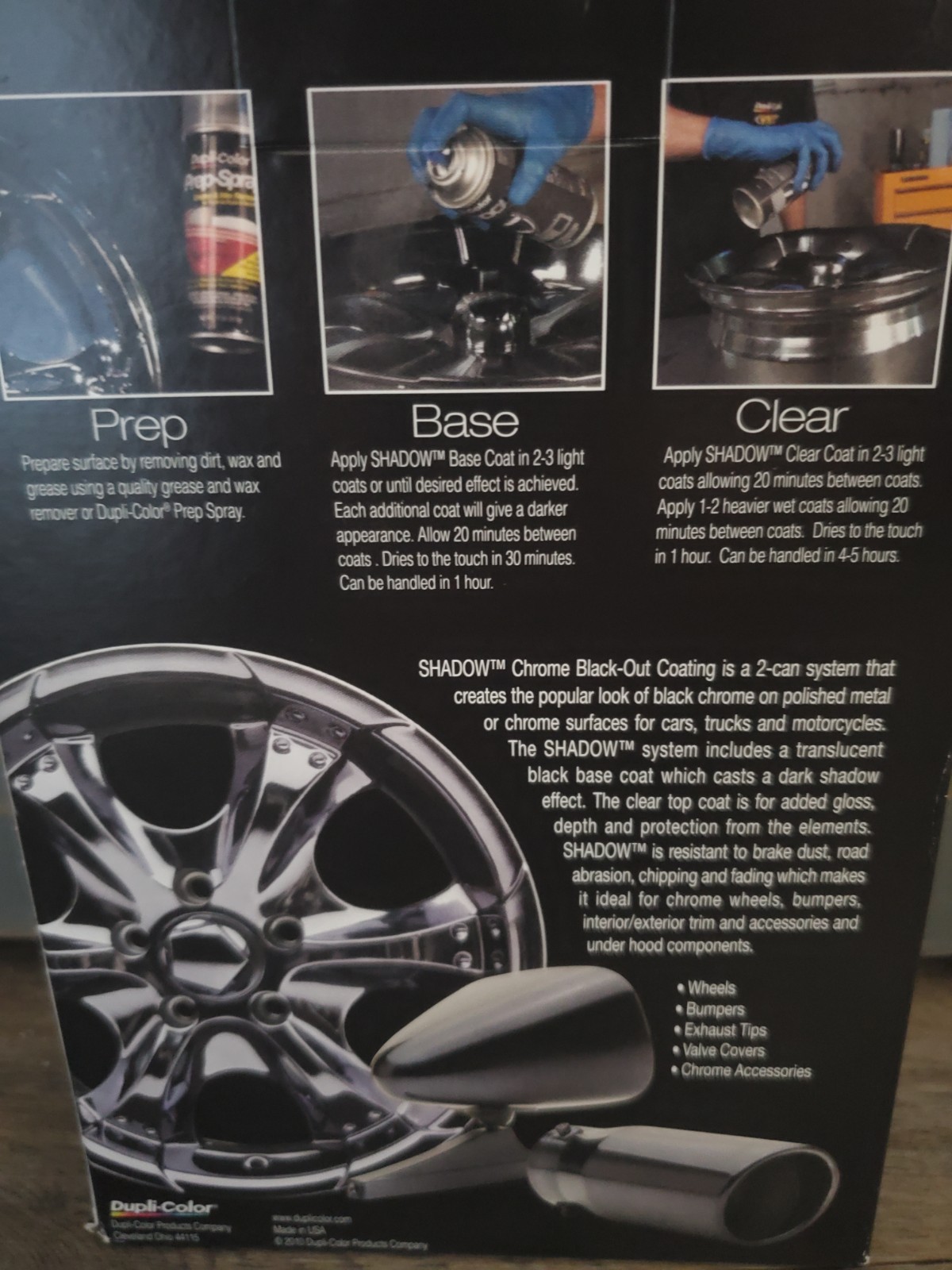 Dupli-Color Shadow Chrome Black Out Coating Paint Kit SHD1000