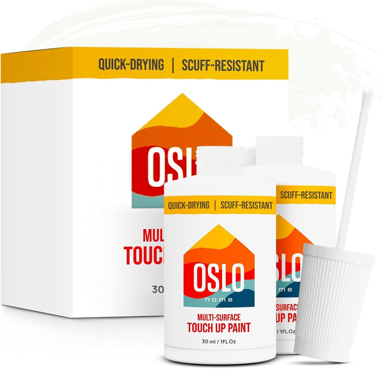 Touch Up Paint in Bright White – 2x1oz Satin Finish for Easy Indoor/Outdoor Use
