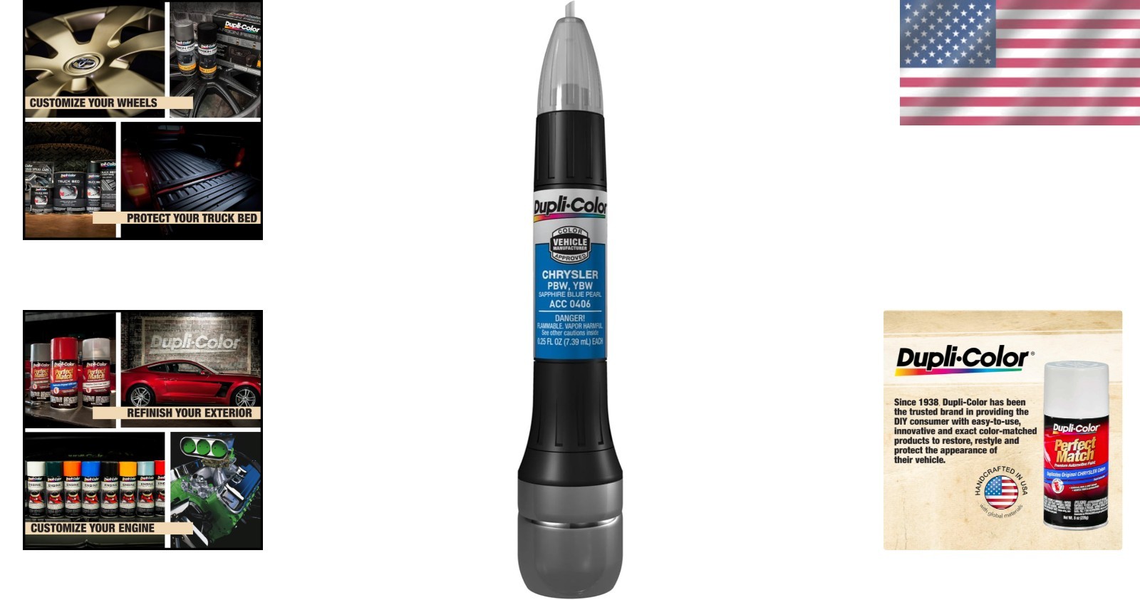 Sapphire Blue Pearl Scratch Fix – All-in-One Touch-Up Paint for Cars 0.25 Fl Oz