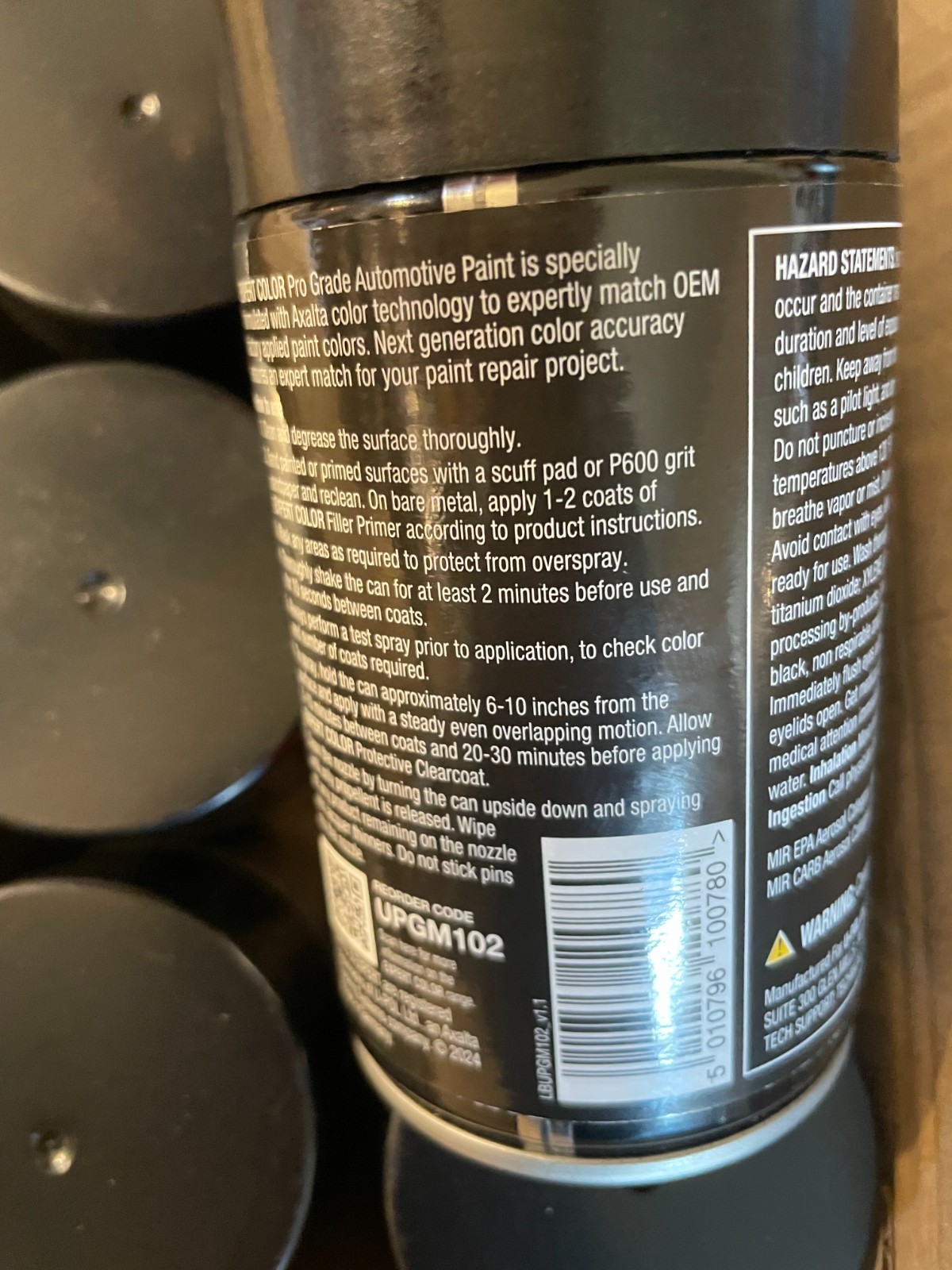 6 CANS Upol Expert Color Pro Grade Auto Paint Black 8555 General Motor 7.4 Oz