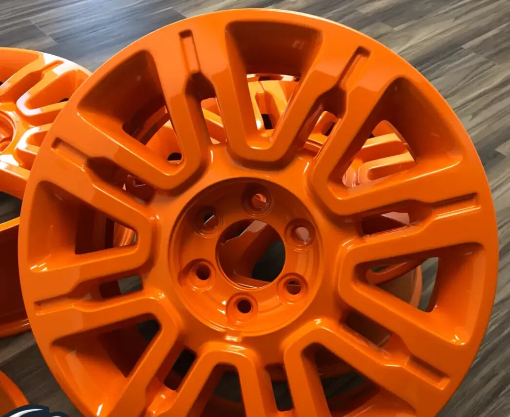 3 Cans Wheels Orange Spray Paint Rims Steel Metal Aluminum Plastic + Primer Coat
