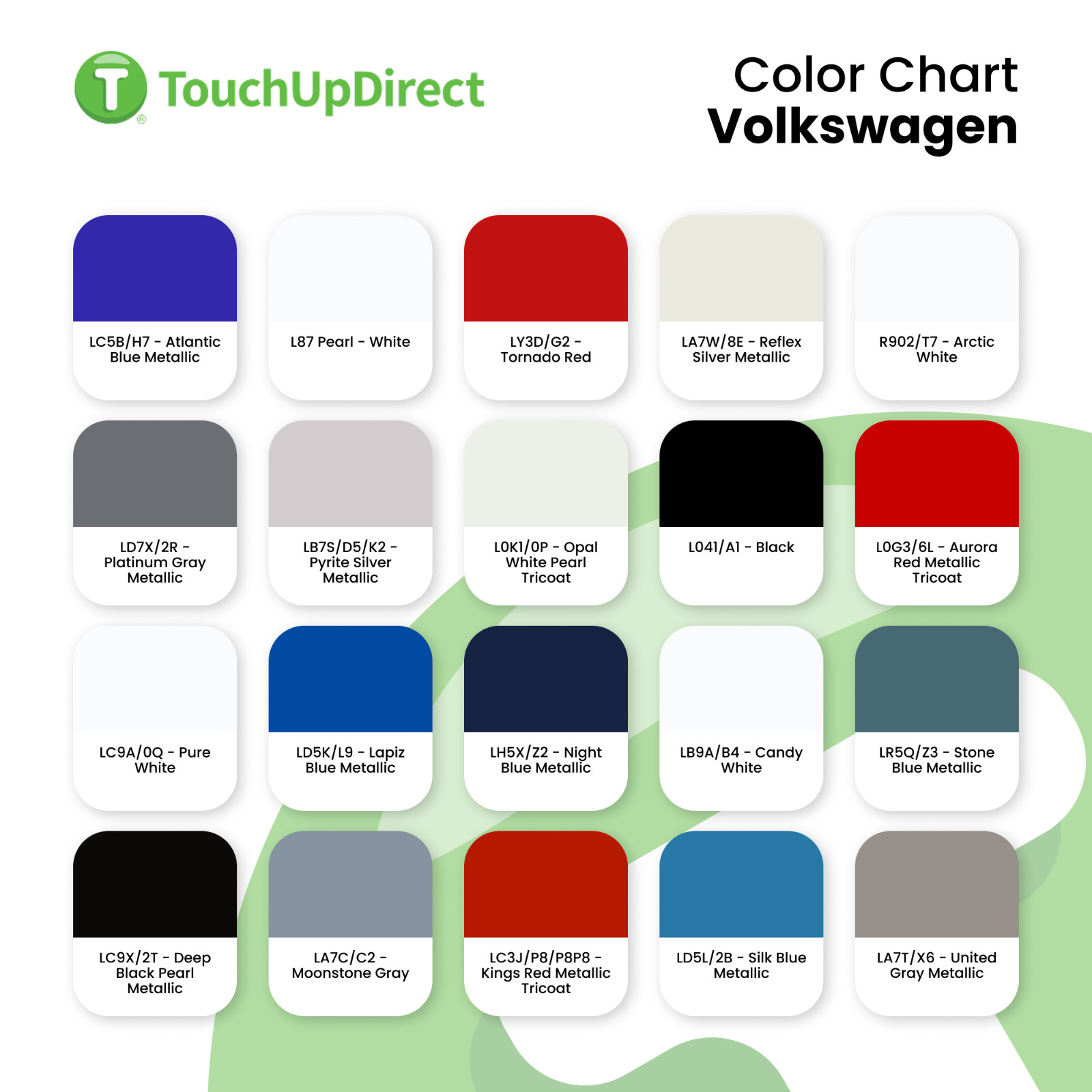 Volkswagen Touch Up Paint by TouchUpDirect – Brush or Spray Paint – Choose Color