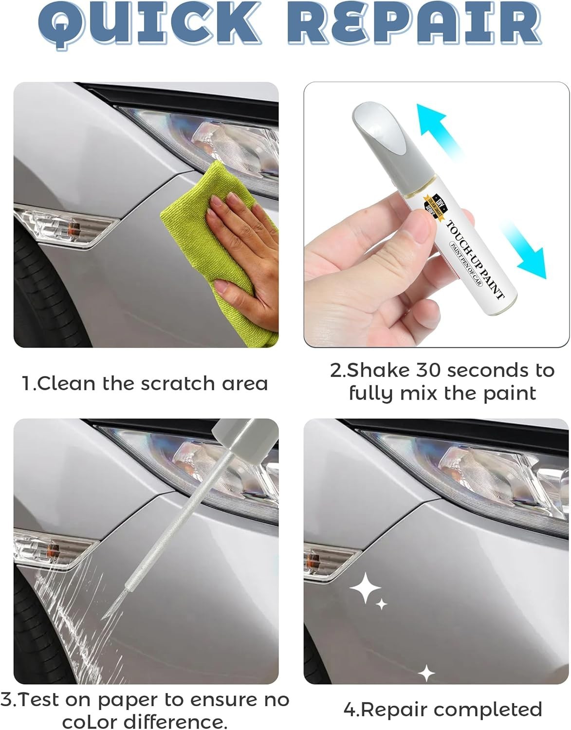 Car Paint Scratch Repair,Touch Up Paint for Cars,Car Accessories,Scratch Pens…