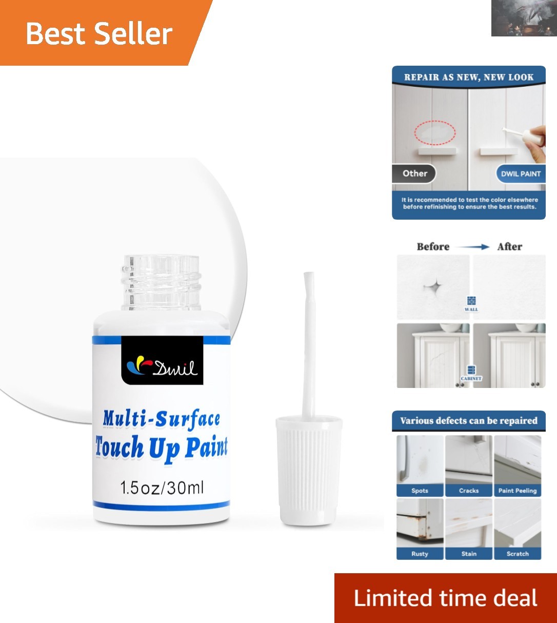 Personalize Your Space: Fast-Drying White Touch Up Paint for Interior & Exterior