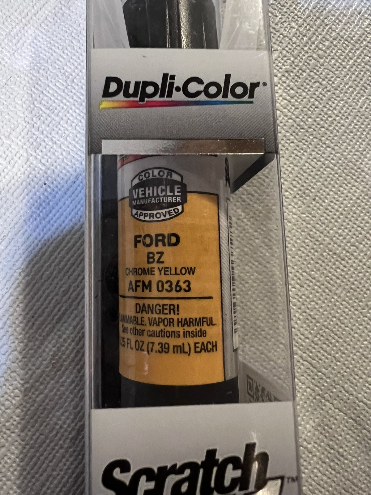 Ford Chrome Yellow Dupli Color All in 1 Scratch Fix Touchup Paint BZ