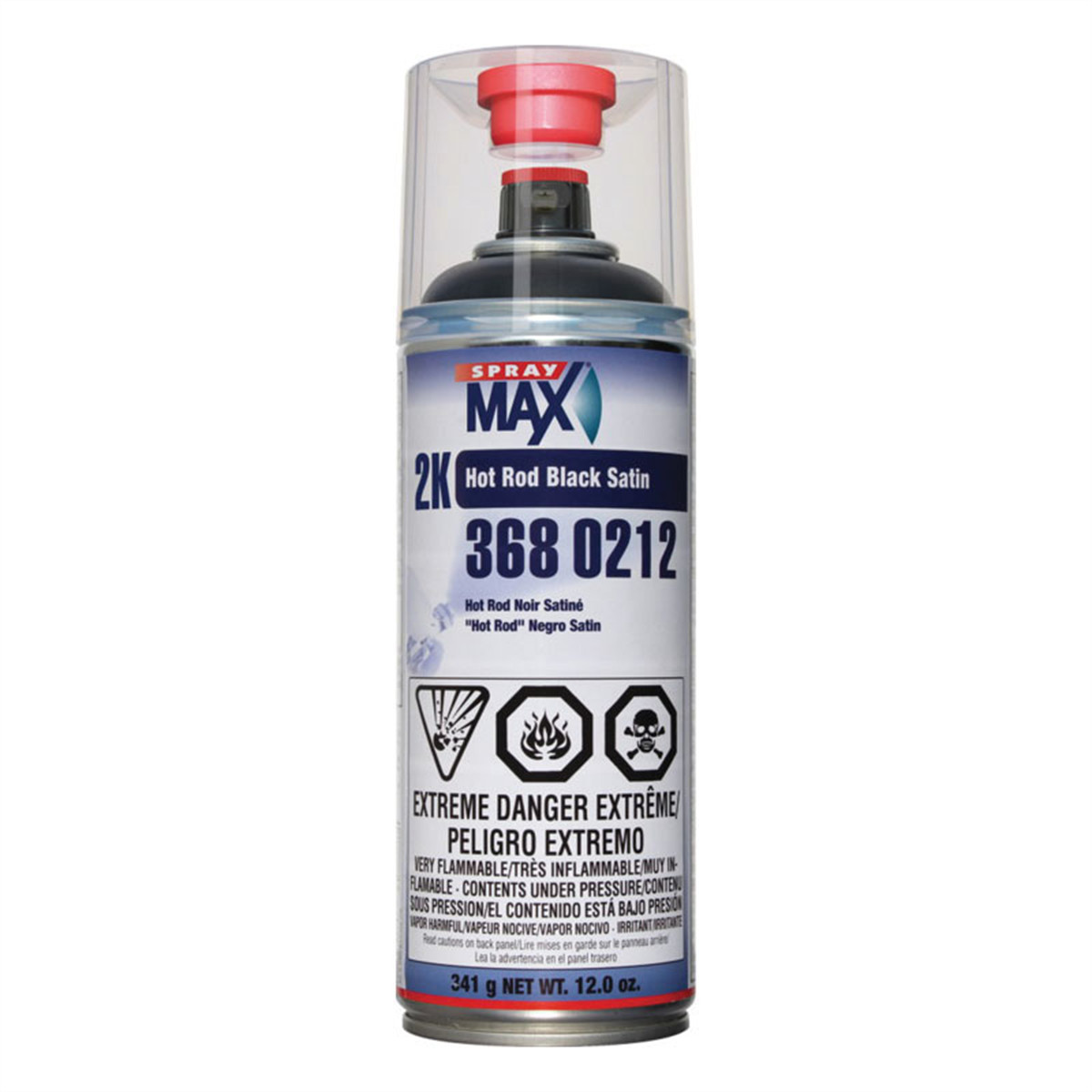 SprayMax 3680212 2K Hot Rod Spray Paint, 12 oz Aerosol Can, Black