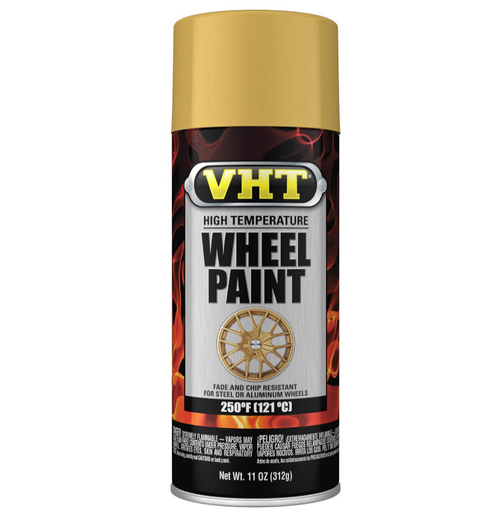 Gold Wheels Spray Paint Rims Steel Aluminum Alloy Plastic Metallic Coating 2Cans