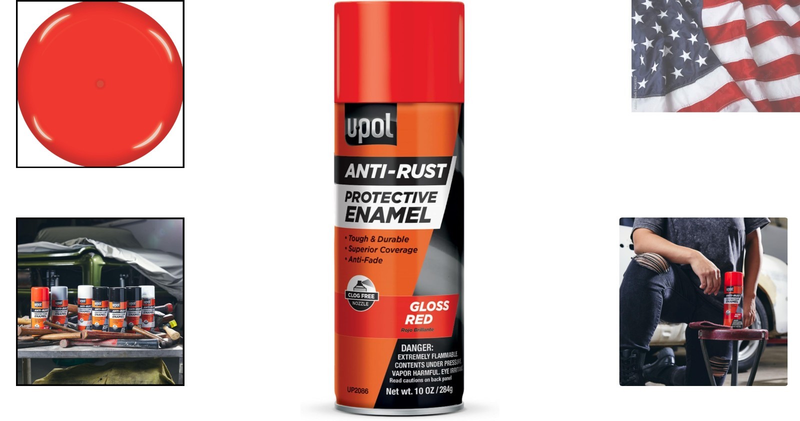 Anti Rust Protective Enamel Spray, Gloss Red, 10 oz | Long-Lasting & Durable,…