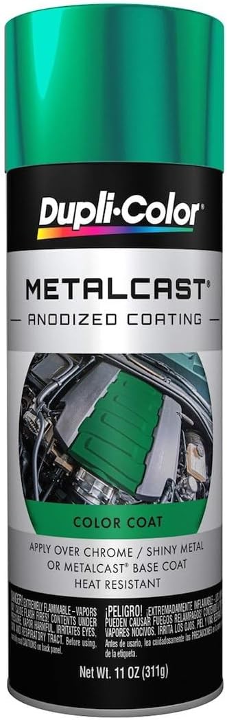 MC203 Metalcast Automotive Spray Paint – Green Anodized Coating – 11 oz Aerosol