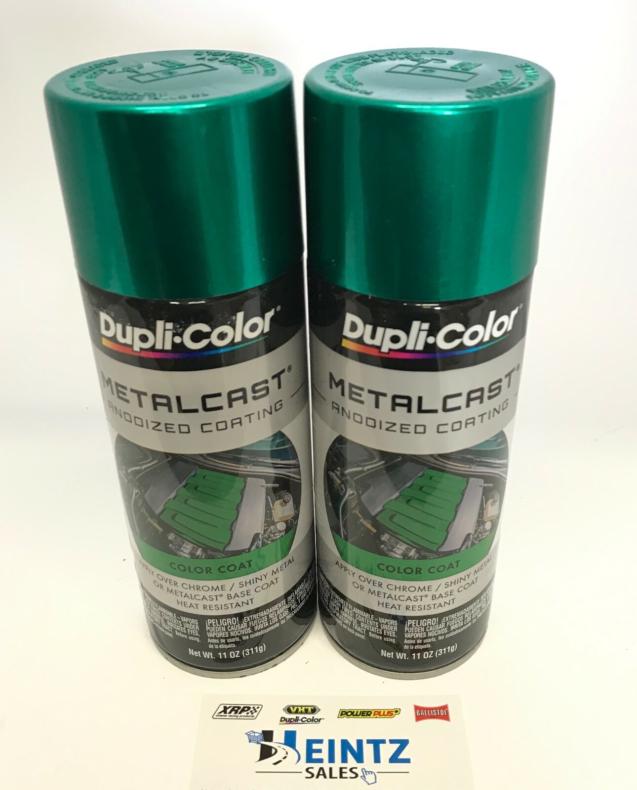 Duplicolor MC203-2 PACK MetalCast GREEN Anodized Heat Resistant Coat – 11 oz