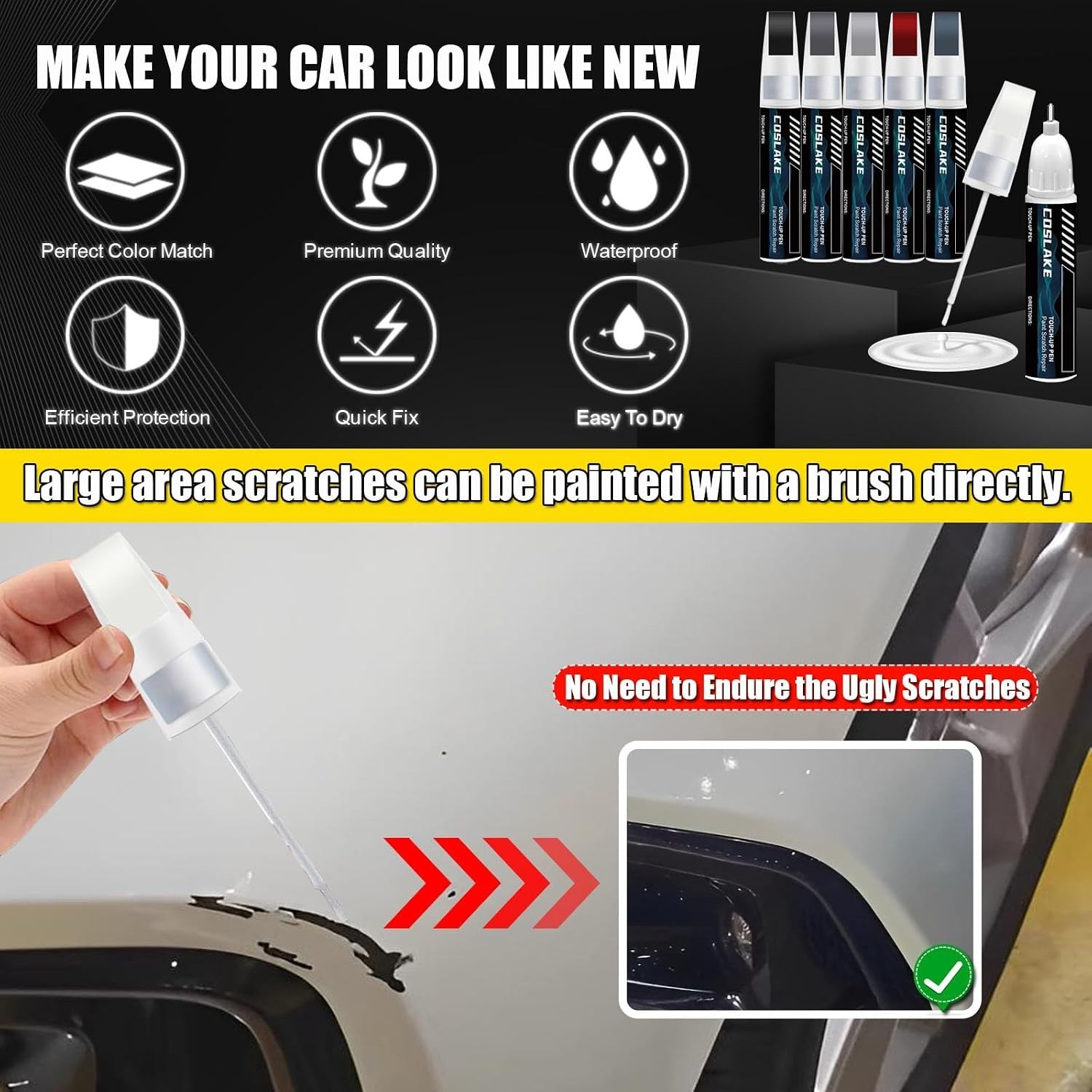 Complete Scratch Repair Kit for Dodge – Pitch Black Paint & Micro Applicators