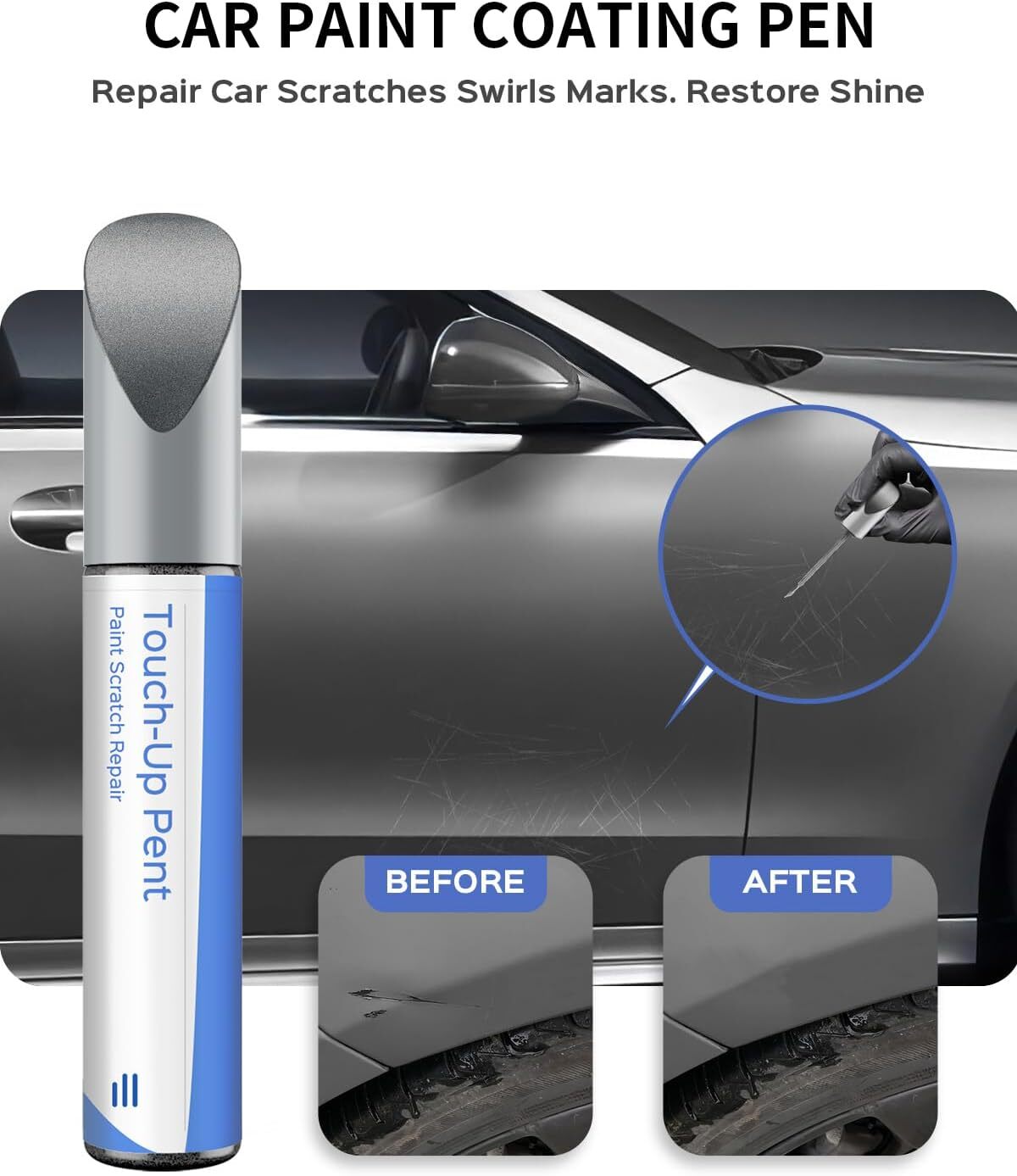 Iridium Silver Touch-Up Paint Pen for Mercedes-Benz – Exact Match 775 9775