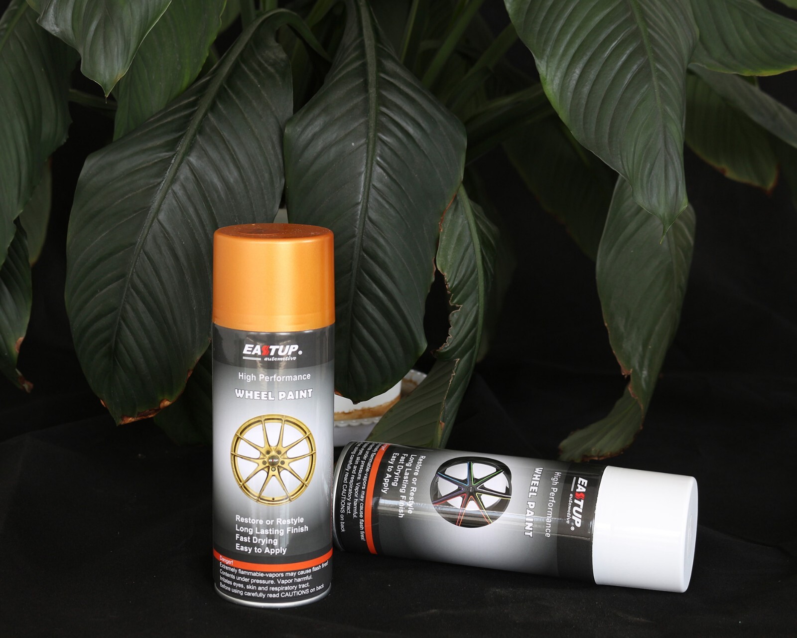 4 Cans Automotive Car Metallic Orange Gold Acrylic Body and Wheel Spray Paint