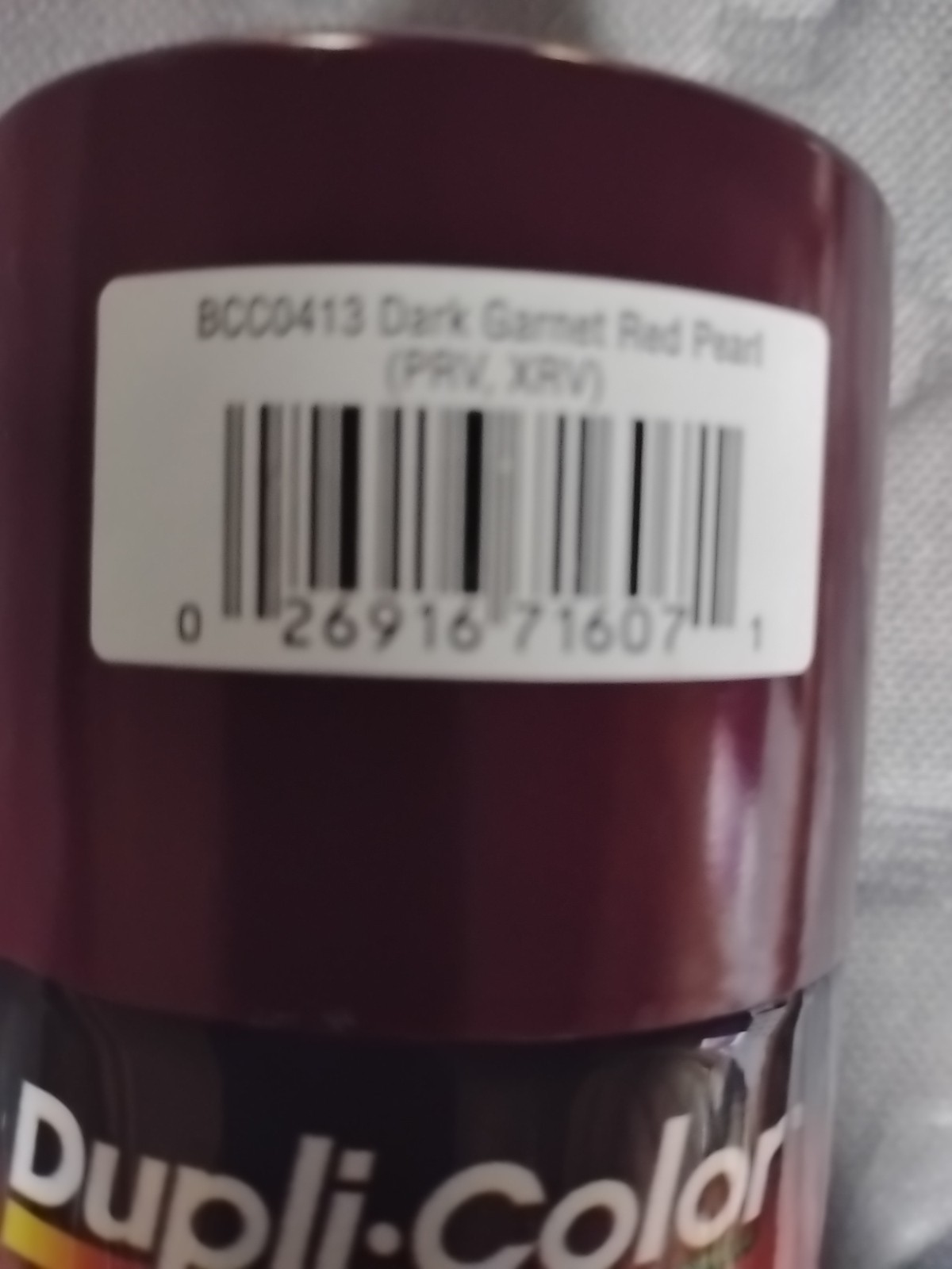 Dupli-Color Duplicates Original CHRYSLER Colors BCCO413Garnet Red Pearl