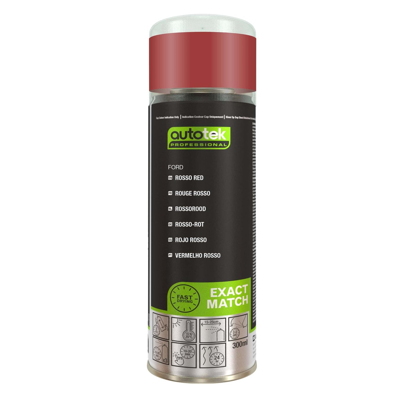 Autotek Ford Rosso Red Fast Drying High Coverage Aerosol Spray Paint 10.14oz