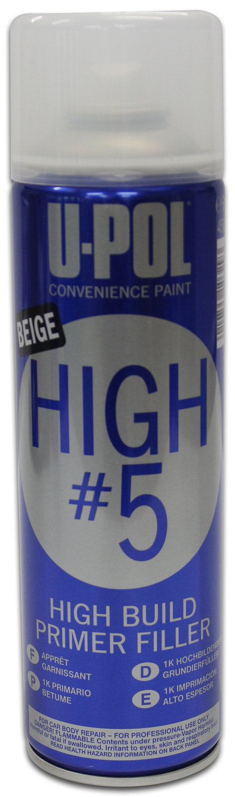 U-POL 765V HIGH #5 Dark Gray High Build Auto Body Primer Aerosol 450 ml